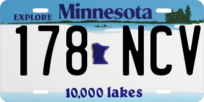 MN license plate 178NCV