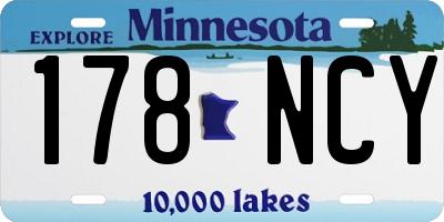 MN license plate 178NCY
