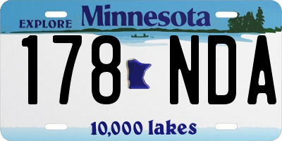 MN license plate 178NDA