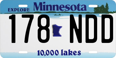MN license plate 178NDD