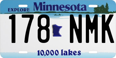 MN license plate 178NMK
