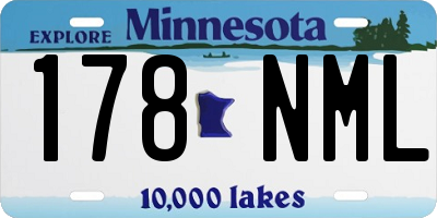 MN license plate 178NML