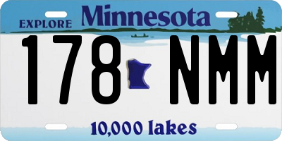 MN license plate 178NMM