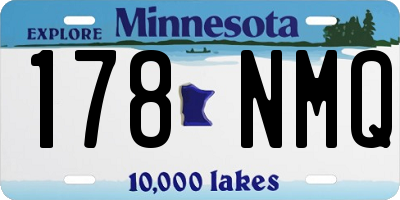MN license plate 178NMQ