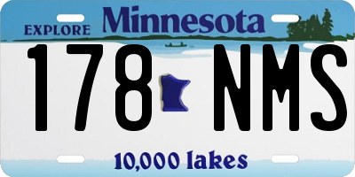 MN license plate 178NMS