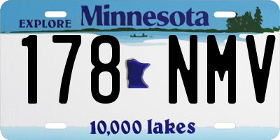 MN license plate 178NMV
