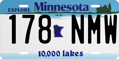 MN license plate 178NMW