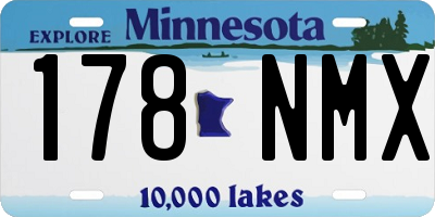 MN license plate 178NMX