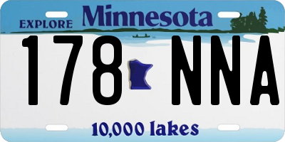 MN license plate 178NNA