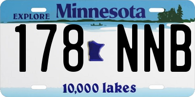 MN license plate 178NNB
