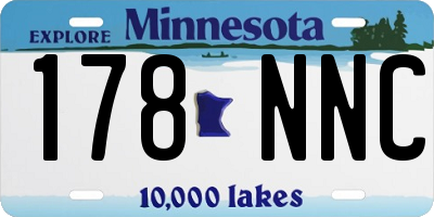 MN license plate 178NNC