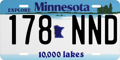 MN license plate 178NND