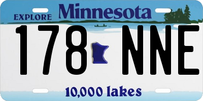 MN license plate 178NNE