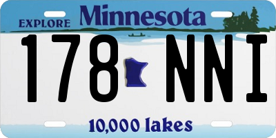 MN license plate 178NNI