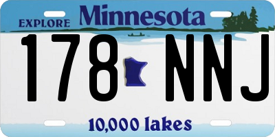 MN license plate 178NNJ