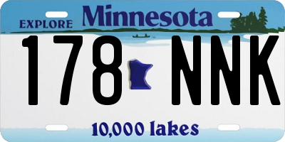 MN license plate 178NNK