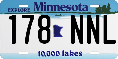 MN license plate 178NNL