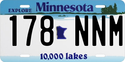 MN license plate 178NNM