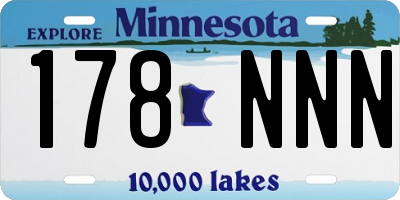MN license plate 178NNN