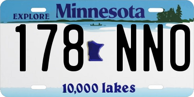 MN license plate 178NNO