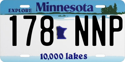 MN license plate 178NNP