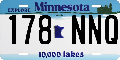 MN license plate 178NNQ