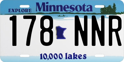 MN license plate 178NNR