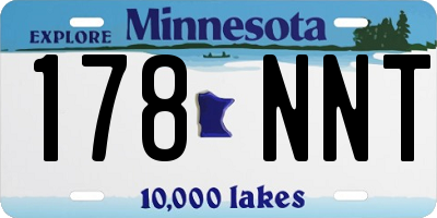 MN license plate 178NNT