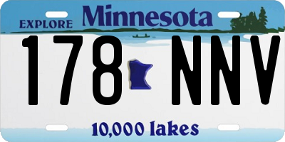 MN license plate 178NNV