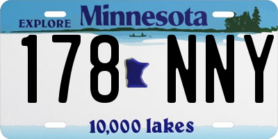 MN license plate 178NNY