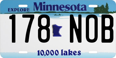 MN license plate 178NOB
