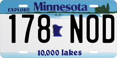 MN license plate 178NOD