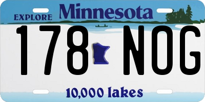 MN license plate 178NOG