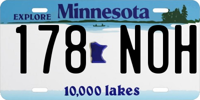 MN license plate 178NOH