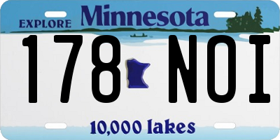 MN license plate 178NOI