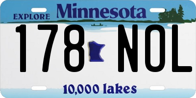 MN license plate 178NOL