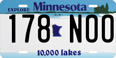 MN license plate 178NOO