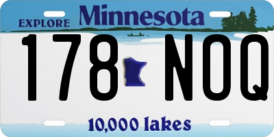 MN license plate 178NOQ
