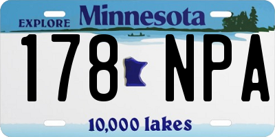 MN license plate 178NPA