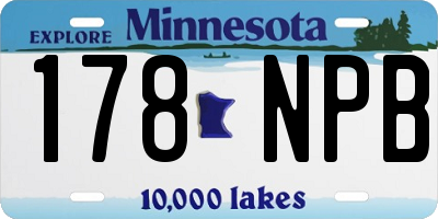 MN license plate 178NPB