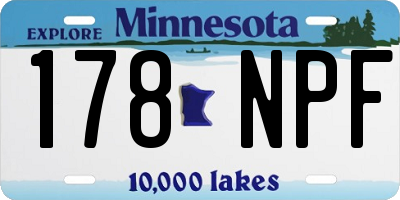 MN license plate 178NPF