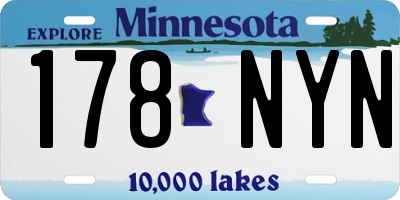 MN license plate 178NYN