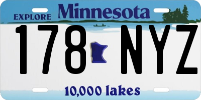 MN license plate 178NYZ