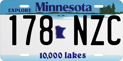 MN license plate 178NZC