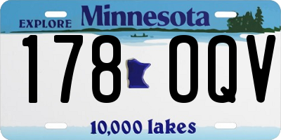 MN license plate 178OQV