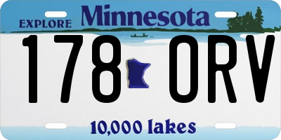 MN license plate 178ORV
