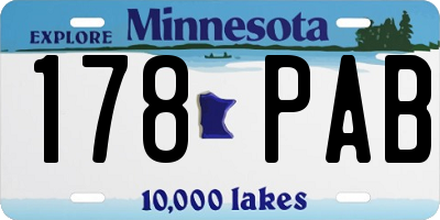 MN license plate 178PAB