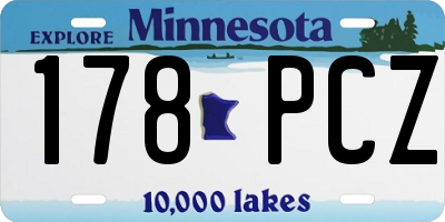 MN license plate 178PCZ