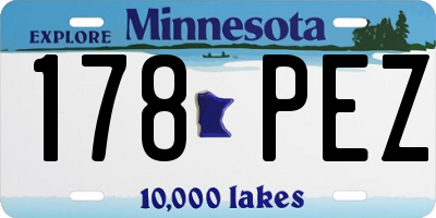 MN license plate 178PEZ