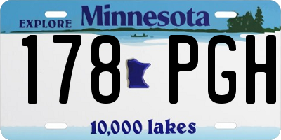 MN license plate 178PGH
